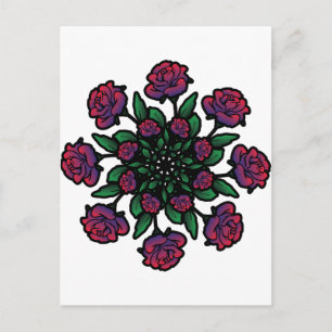 Carte Postale Spiral rose