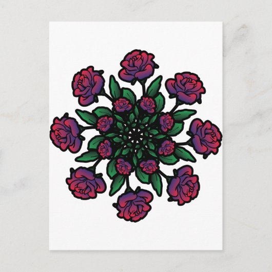 Carte Postale Spiral rose (Devant)