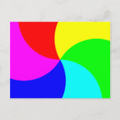 Carte Postale Spirale arc-en-ciel primaire (Devant)