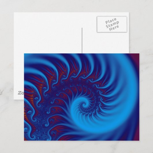 Carte Postale Spirale bleue (Devant / Derrière)