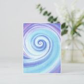 Carte Postale Spirale, couleur de l'eau de la coque d'onde (Debout devant)