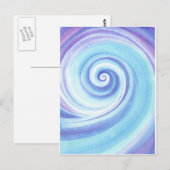 Carte Postale Spirale, couleur de l'eau de la coque d'onde (Devant / Derrière)