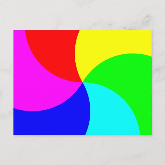 Carte Postale Spirale de Arc-en-ciel Primaire (Devant)