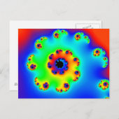 Carte Postale Spirale de fleurs 1 (Devant / Derrière)