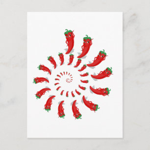 Carte Postale Spirale de Pepper Diva Rouge