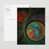 Carte Postale Spirale de Renaissance Art Abstrait Cosmique Moder (Devant / Derrière)