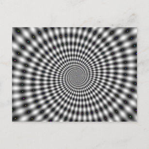 Carte Postale spirale d'illusion optique