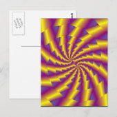 Carte postale spirale dorée (Devant / Derrière)