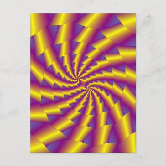 Carte postale spirale dorée (Devant)