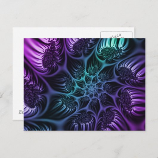 Carte Postale Spirale néon (Devant / Derrière)