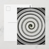 Carte Postale spirale noire et blanche (Devant / Derrière)