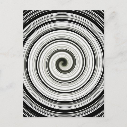 Carte Postale spirale noire et blanche (Devant)