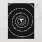 Carte Postale Spirale pour Pi sur Décor noir (Devant)