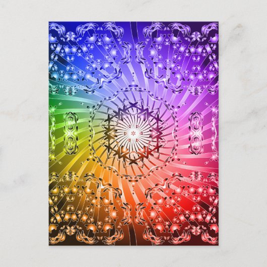 Carte Postale Spirale psychédélique : Art vectoriel (Devant)