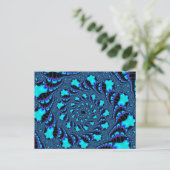 Carte Postale Spirale tourbillon turquoise (Debout devant)