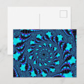 Carte Postale Spirale tourbillon turquoise (Devant / Derrière)