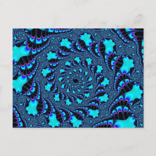 Carte Postale Spirale tourbillon turquoise (Devant)