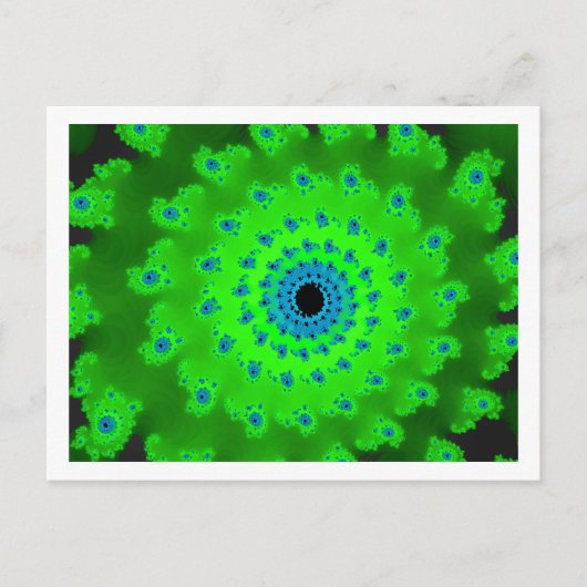 Carte Postale spirale verte (Devant)