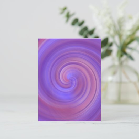 Carte Postale Spirale - Violet rose (Debout devant)