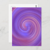 Carte Postale Spirale - Violet rose (Devant / Derrière)