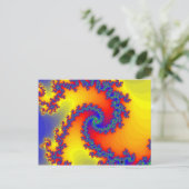 Carte Postale Spirales Fractales Colorées : (Debout devant)