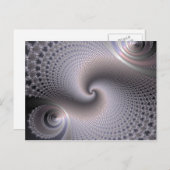 Carte Postale Spirales sans fin - Art Fractal (Devant / Derrière)
