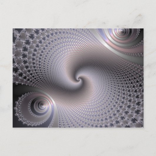 Carte Postale Spirales sans fin - Art Fractal (Devant)