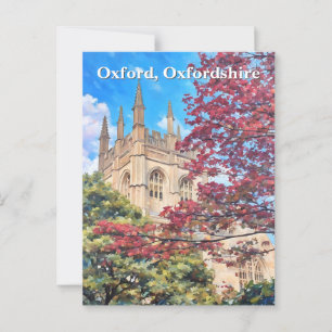 Carte Postale Spires d'automne - Cathédrale d'Oxford à l'automne
