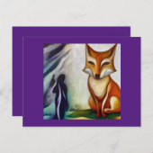 Carte Postale Spirit Animal Fox 2 (Devant / Derrière)