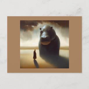 Carte Postale Spirit Animal Hippopotamus 1