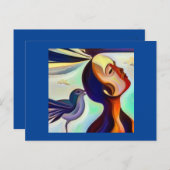 Carte Postale Spirit Animal Hummingbird 2 (Devant / Derrière)