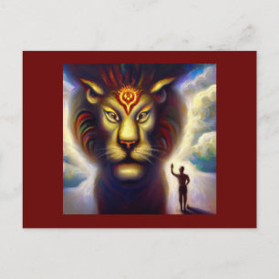 Carte Postale Spirit Animal Lion 4