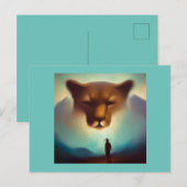 Carte Postale Spirit Animal Mountain Lion 3 (Devant / Derrière)