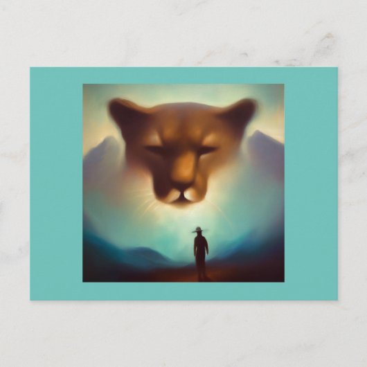 Carte Postale Spirit Animal Mountain Lion 3 (Devant)