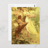 Carte Postale Spirit Of Spring par Alphonse Mucha (Devant / Derrière)