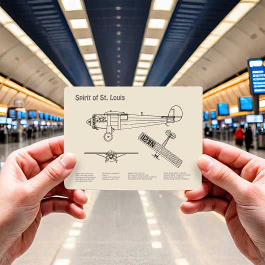 Carte Postale Spirit of St. Louis - Plan directeur de l'avion SD