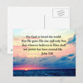 CARTE POSTALE SPIRITUAL JOHN 3:16 PHOTO (Devant / Derrière)