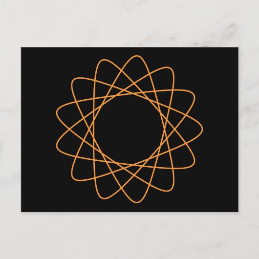 Carte Postale Spirographe orange (Devant)
