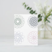 Carte Postale Spirographes colorés2 (Debout devant)