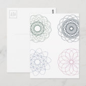 Carte Postale Spirographes colorés2 (Devant / Derrière)