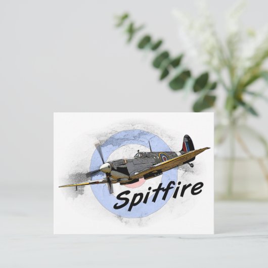 Carte Postale Spitfire (Debout devant)