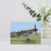 Carte Postale Spitfire 2ÈME GUERRE MONDIALE Fighter (Debout devant)