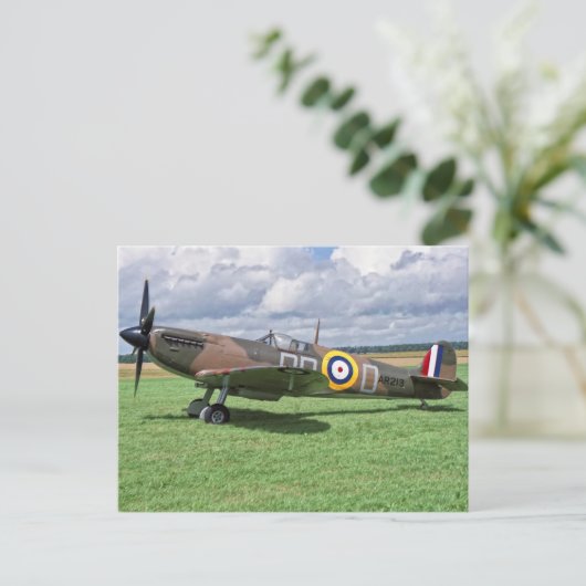 Carte Postale Spitfire AR213 (Debout devant)
