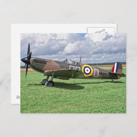 Carte Postale Spitfire AR213 (Devant / Derrière)