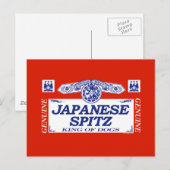 Carte Postale Spitz japonais (Devant / Derrière)