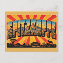 Spitzkoppe Pointes de granit Art de voyage vintage