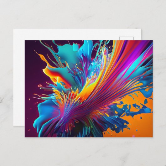 Carte Postale Splash couleur (Devant / Derrière)