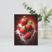 Carte Postale Splash fraise (Debout devant)