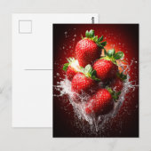 Carte Postale Splash fraise (Devant / Derrière)