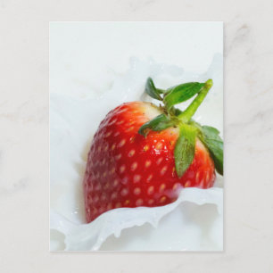 Carte Postale Splash fraise